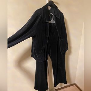 St John Velvet Black Tracksuit